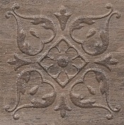 Керамогранит Kerama Marazzi Браш Вуд STG/C482/SG1550 Вставка коричневый тёмный 9,9х9,9х8