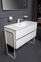 Тумба под раковину Boheme Vallessi 100 подвесная белый глянец 837-100-W
