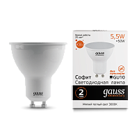 Лампа Gauss LED Elementary MR16 GU10 5.5W 2700К 1/10/100