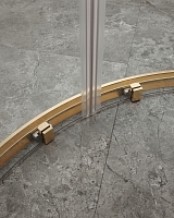 Душевой уголок Cezares Molveno 1950x1300x1300 брашированное золото MOLVENO-R-22-100+30-C-BORO-IV