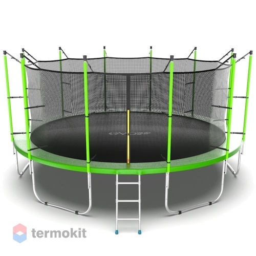Батут с внутренней сеткой и лестницей Evo Jump Internal 16ft (Green)