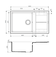 Мойка для кухни Omoikiri Sumi 86-BL 4993646