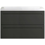 Тумба под раковину ART&MAX PLATINO 90 подвесная серый матовый AM-Platino-900-2C-SO-GM