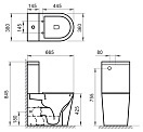 Чаша унитаза напольная BelBagno SFERA-R без бачка и сиденья BB2141CPR