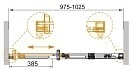 Душевая дверь CEZARES DUET-SOFT-BF-1 1950x1000 Хром