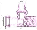 Вентиль угловой Сунержа (под шестигранник) G 1/2" НР х G 3/4" НГ