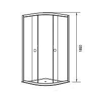 Душевой уголок Orange 1850x1000x1000 черный E01-100TB/G