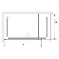 Душевая перегородка RGW WA-08G Walk In 1200х1950 золото (рифленое стекло) 06100812-156 УЦЕНЕННЫЙ