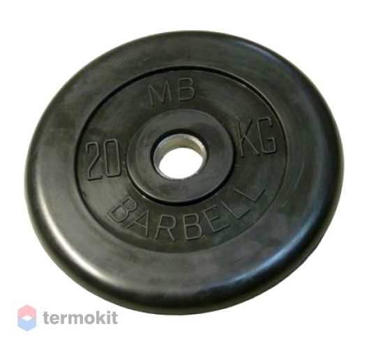 Диск обрезиненный MB Barbell 26 мм, 20 кг MB-PltB26-20