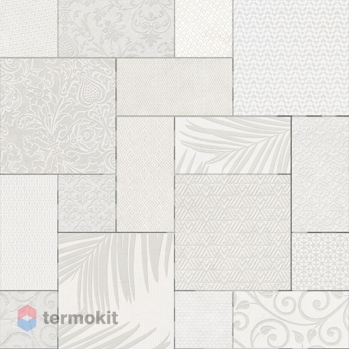 Керамическая плитка Kerama Marazzi Тассо HGD/A572/17x/11037R Панно белый матовый обрезной 60x60