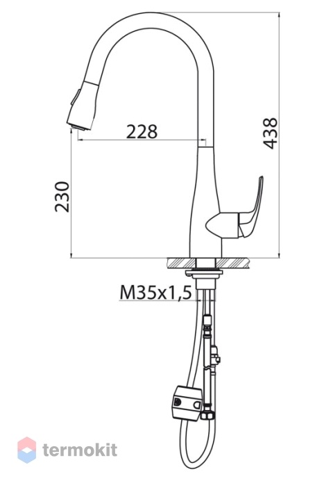 Смеситель для кухни BelBagno BB-LAM28-IN
