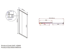 Душевой уголок Vincea Garda 1900х900х800 никель брашированный VSS-1G8090CLBN