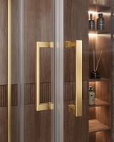 Душевой уголок Cezares Molveno 1950x1200x1200 брашированное золото MOLVENO-A-22-90+30-C-BORO-IV