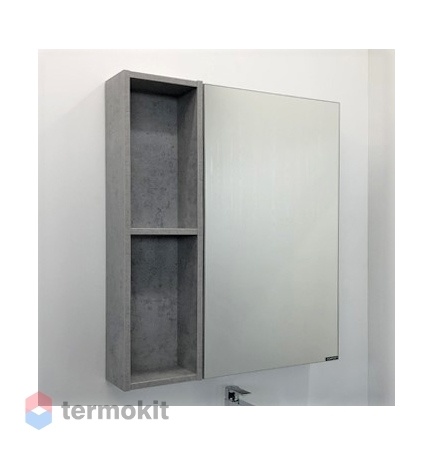 Зеркало-шкаф Comforty Осло-70 подвесной бетон светлый 00-00006164