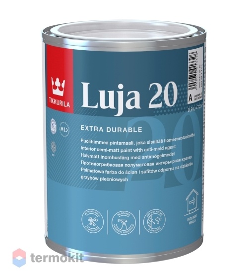 Tikkurila Luja 20, Специальная акрилатная краска, содержащая противоплесневый компонент, защищающий поверхность,база А,0,9л
