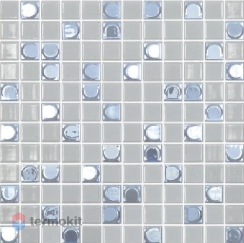 Мозаика Стеклянная Vidrepur Aura Mix №109 Серый (на сетке) 31,7x31,7