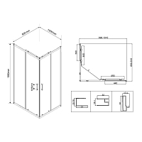Душевой уголок Vincea City 1950x1000x900 черный VSS-5CT9010CLB
