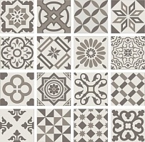 Керамическая плитка Ribesalbes Antigua PT01951 Decor Gris декор 20х20