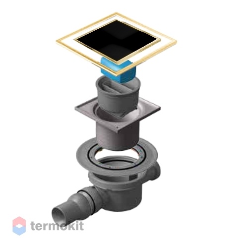 Сливной трап Pestan Confluo Standard Dry 2 Black Glass Gold 13000173