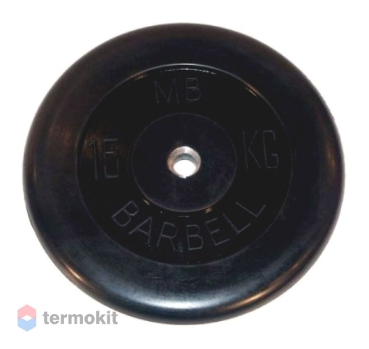 Диск обрезиненный MB Barbell 26 мм, 15 кг MB-PltB26-15