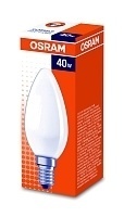 Лампа накаливания Osram CLAS B матовая 40W E14