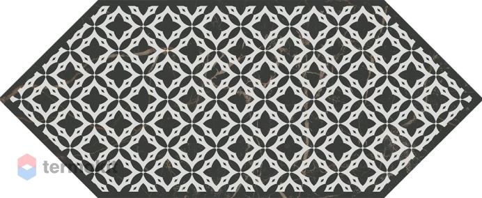 Керамическая плитка Kerama Marazzi Келуш HGD/A480/35006 декор 1 черно-белый 14х34