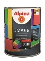 Эмаль алкидная Alpina Эмаль универсальная глянцевая, База 3, 0,64 л