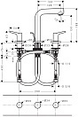 Смеситель для раковины Hansgrohe Talis S 150 на 3 отверстия, со сливным гарнитуром 72130000