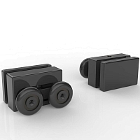 Душевой уголок Black&White Stellar Wind 1950x900x900 (прозрачное стекло) черный матовый S872-900x900