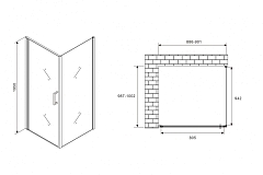 Душевой уголок ABBER Sonnenstrand 1950x1000x900 черный AG04090B-S100B
