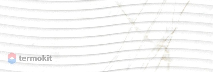 Керамическая плитка Museum Dual Wall White Decor SP/33,3х100/R настенная 33,3x100