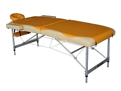 Массажный стол DFC NIRVANA Elegant PREMIUM 192х75х6 см, алюм. ножки, цвет оранж./беж. TS2010_OB