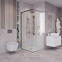 Душевой уголок Grossman Cosmo 1950x800x800 хром 300.K33.02.8080.10.00