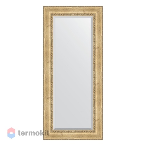 Зеркало с фацетом в багетной раме EVOFORM EXCLUSIVE 72 состаренное серебро с орнаментом BY 3584