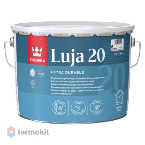 Tikkurila Luja 20, Специальная акрилатная краска, содержащая противоплесневый компонент, защищающий поверхность,база А,9л
