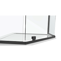 Душевой уголок Black&White Stellar Wind 1950x1000x1000 (прозрачное стекло) черный матовый S875-1000x1000