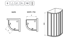 Душевой уголок Ravak Supernova SKKP6 1950x900x900 черный 3207O102Z1