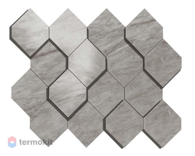 Керамогранит Atlas Concorde Marvel Stone Bardiglio Grey Mosaico Esagono 3D (AS39) 28,2х35,3