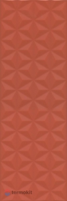 Керамическая плитка Kerama Marazzi Диагональ 12120R красный структура обрезной настенная 25x75