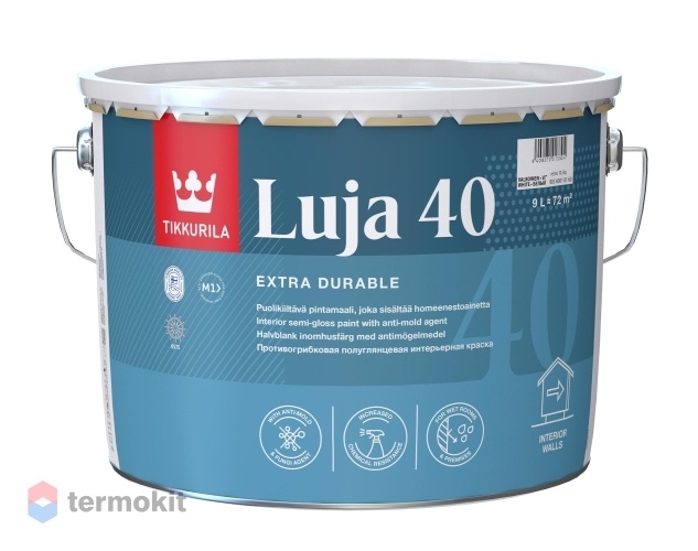 Tikkurila Luja 40, Специальная акрилатная краска, содержащая противоплесневый компонент, защищающий поверхность,база С,9л