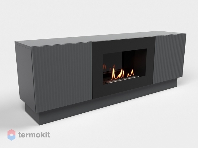 Тумба с биокамином Firelight BFP/P-1400L графит