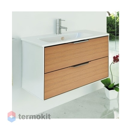 Тумба с раковиной Comforty Сухуми-90 подвесная кофе полоска 00004134696