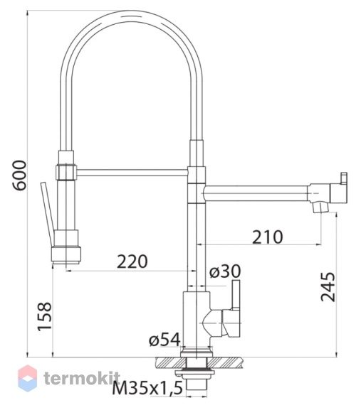 Смеситель для кухни BelBagno сатин BB-LAM50-IN