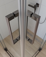 Душевой уголок Cezares Slider 1950x1000x800 оружейная сталь SLIDER-AH-2-80/90-100/110-C-GM