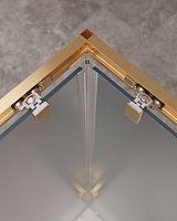 Душевой уголок Cezares Molveno 1950x900x900 (рифленое стекло) брашированное золото MOLVENO-A-2-90-P-BORO