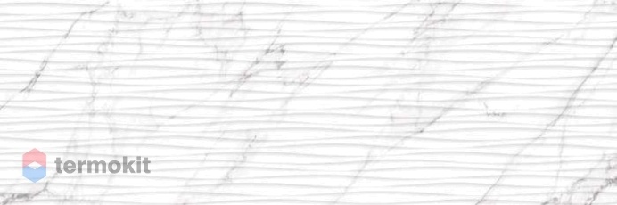 Керамическая плитка Primavera Omnia White Decor 03 glossy настенная 30x90