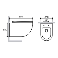 Комплект инсталляции с подвесным унитазом и клавишей Aqueduto TECNICA/FORMA/OVO AQDS029