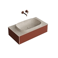 Тумба под раковину Kerama Marazzi Magica 90 подвесная венецианский красный матовый MA.90.1\VR.M