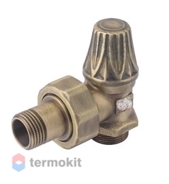 Вентиль Retro Style запорный угловой на 1/2" для медной трубы (бронза)