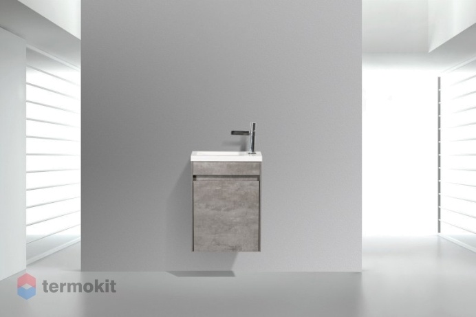 Тумба под раковину 46 подвесная BELBAGNO Pietra Mini Stucco Cemento PIETRA MINI-460-1A-SO-SCM-L